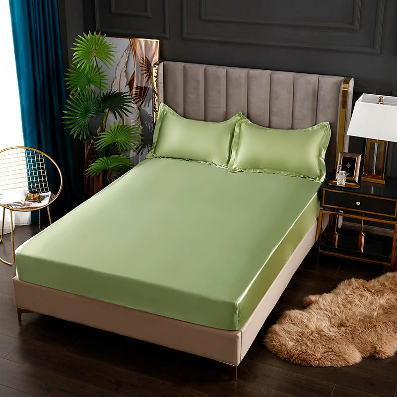 Drap-housse Satin Rayonne Élastique 140x200 160x200 - Literie Chic