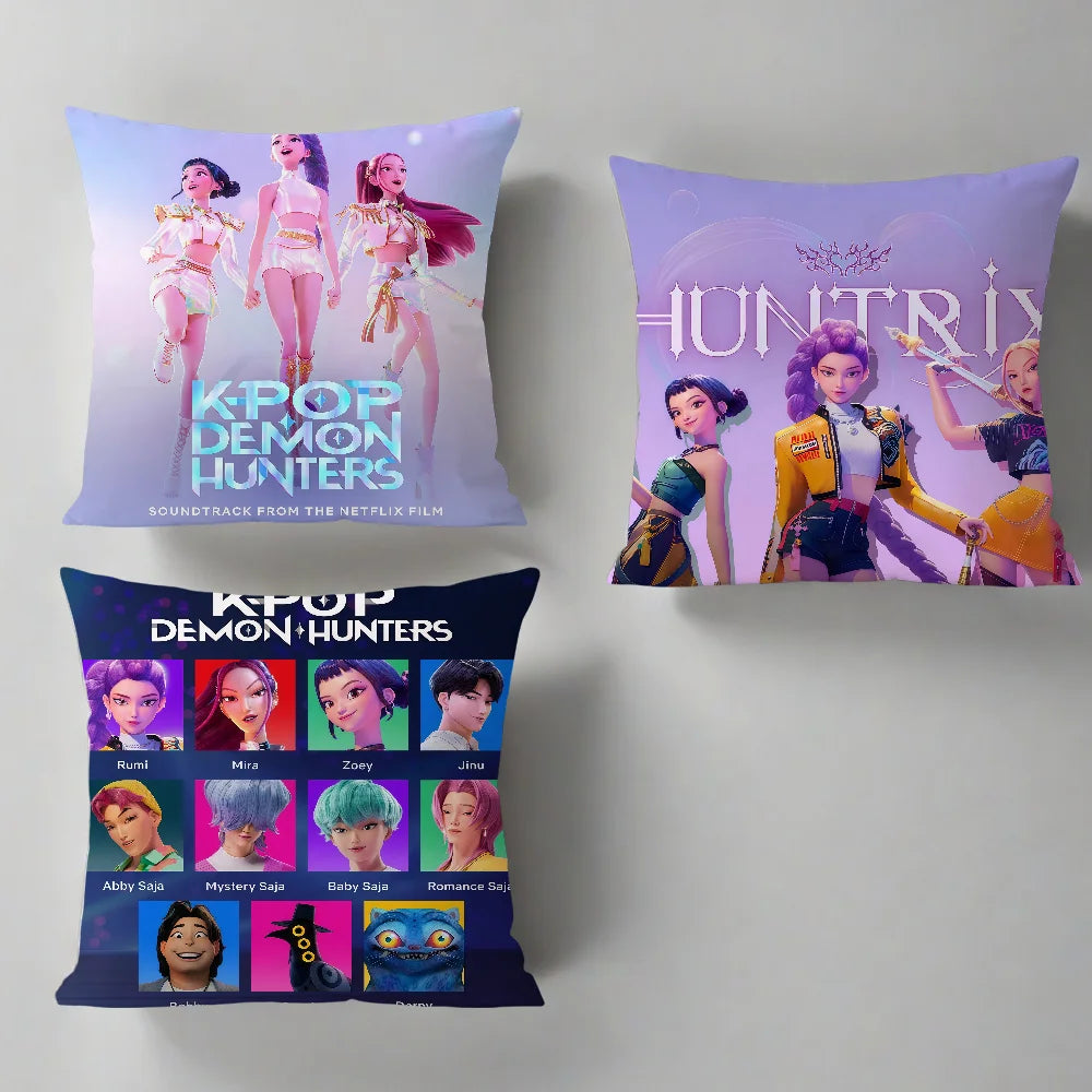 Housse de coussin Demon KPop pour salon, bureau et voiture