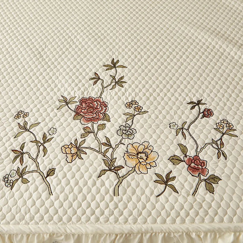 Ensemble de couvre-lit d'été brodé chic - léger et doux, 1 à 3 pièces