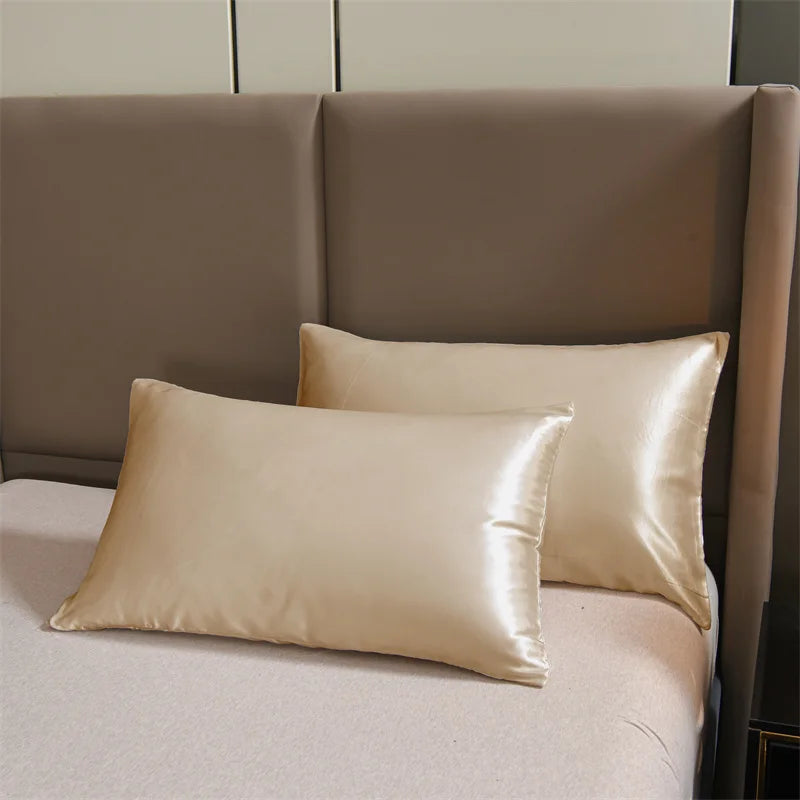 Housse de Couette Satin 3 pièces Queen Noir - Luxe & Douceur