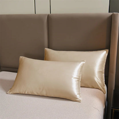 Housse de Couette Satin 3 pièces Queen Noir - Luxe & Douceur