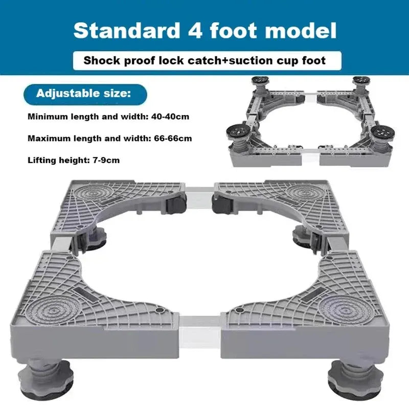 Base réglable multifonction pour lave-linge et réfrigérateur