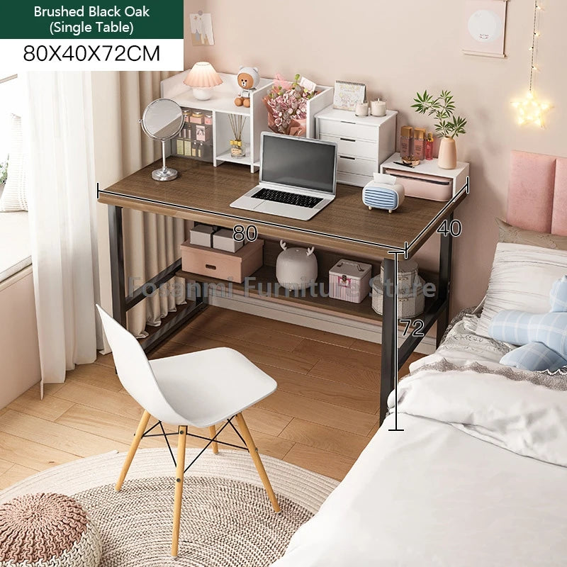 Bureau de jeu et d'étude avec rangement, coins arrondis