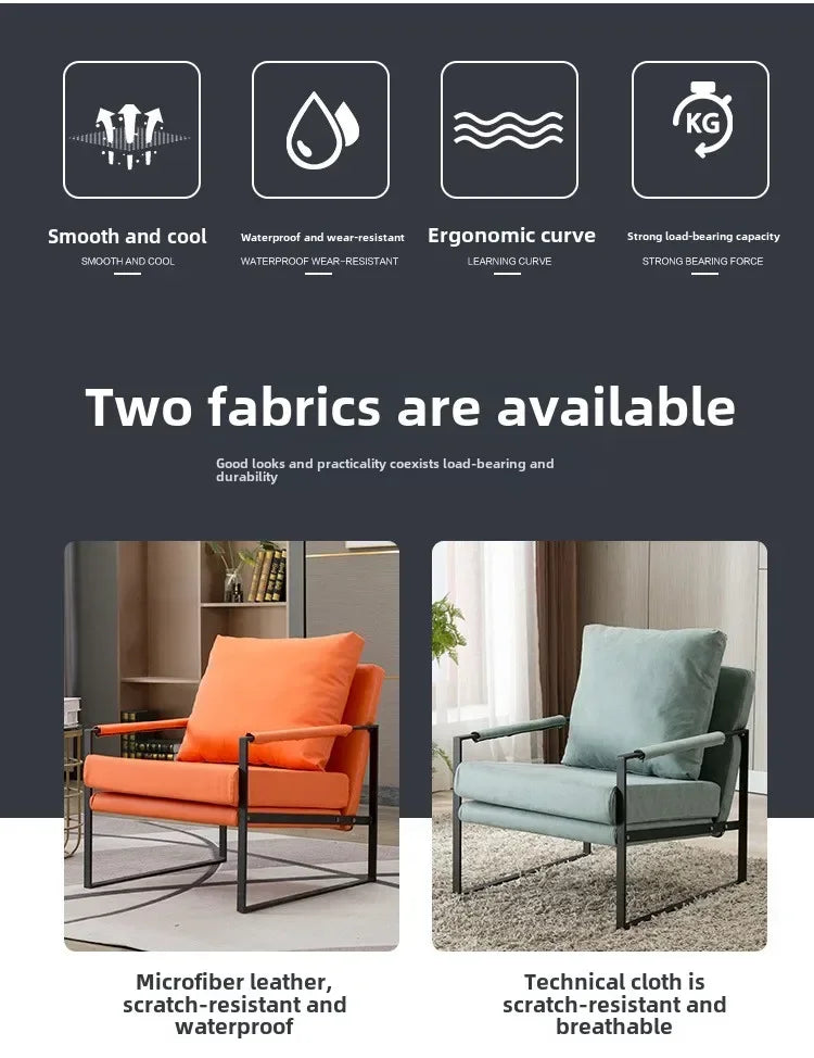 Canapé paresseux nordique en fer forgé pour salon et balcon