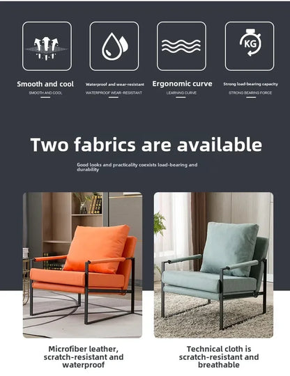 Canapé paresseux nordique en fer forgé pour salon et balcon