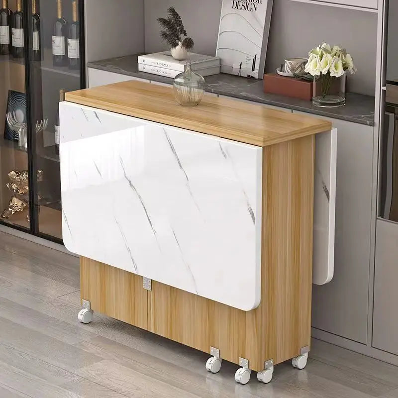 Table à Manger Pliante Rectangulaire Multifonction pour Petit Appartement