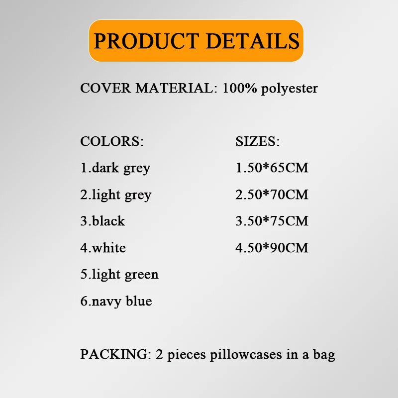 Ensemble de taies d'oreiller 50x65 à 100% en tissu brossé