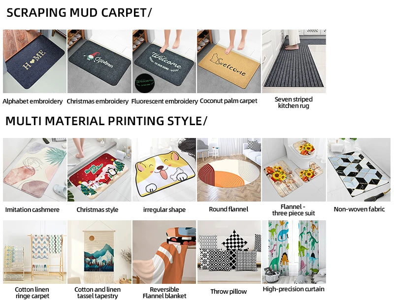 Ensemble de 3 Tapis Monochromes Doux et Absorbants - Motif Pierre