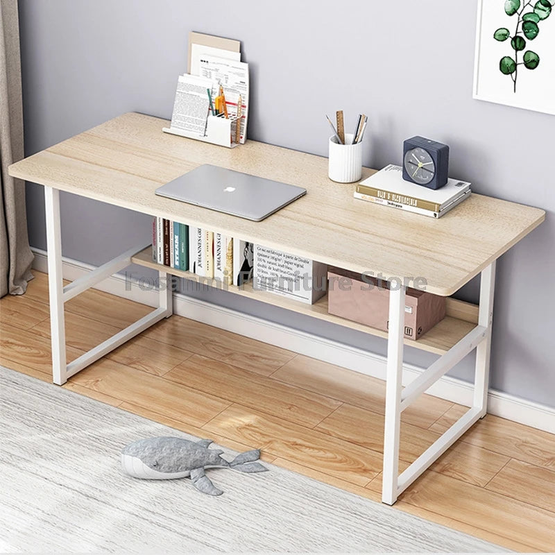 Bureau de jeu et d'étude avec rangement, coins arrondis