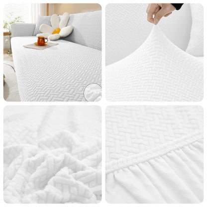 Housse de canapé élastique Jacquard | Protection pour salon L-Shape