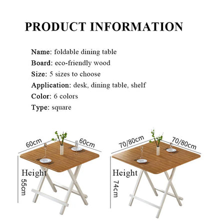 Table Pliable Multifonctionnelle pour Petit Espace et Dortoir