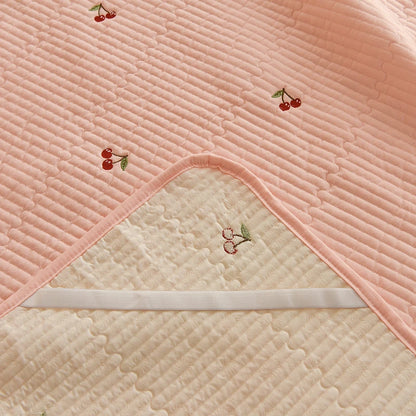 Ensemble Couvre-lit Matelassé Chic en Coton - 3 Pièces avec Taies