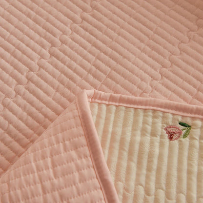 Ensemble Couvre-lit Matelassé Chic en Coton - 3 Pièces avec Taies