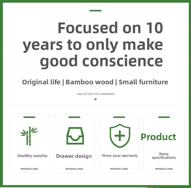 Table de chevet en bois massif - Armoire de rangement moderne