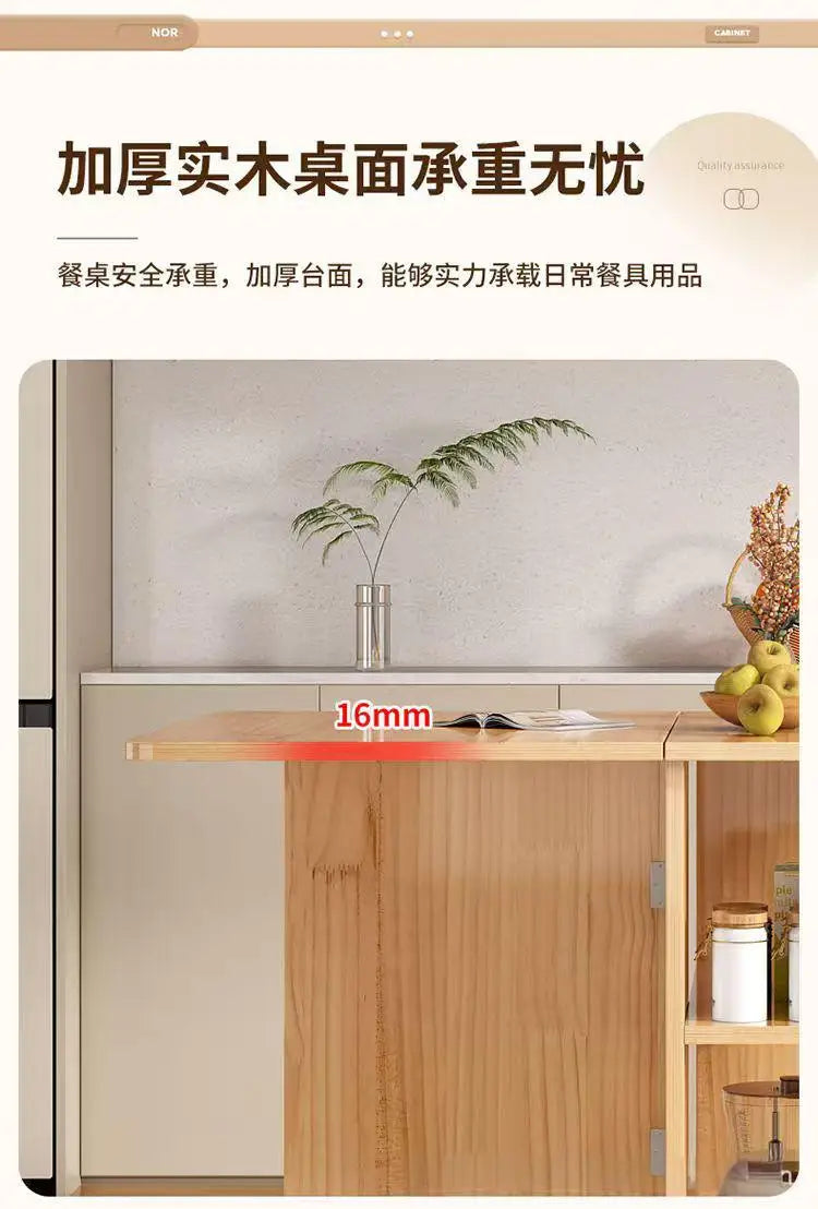 Table à Manger Pliante en Bois Massif - Table Rectangulaire Multifonction