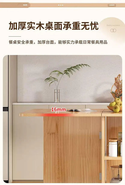 Table à Manger Pliante en Bois Massif - Table Rectangulaire Multifonction