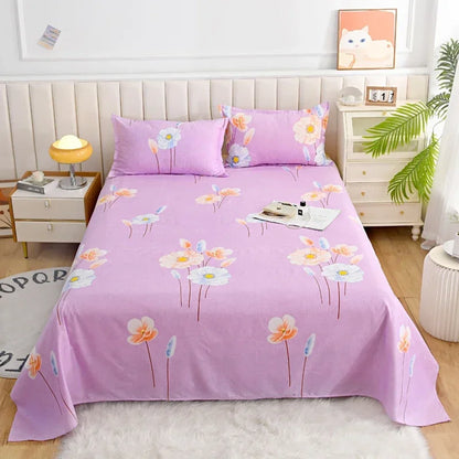 Draps de Lit Fleuri Réactifs pour Lit Double, Simple, Queen, King