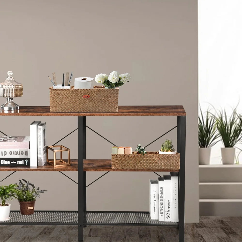 Panier de rangement tissé à la main avec couvercle - Organisateur élégant