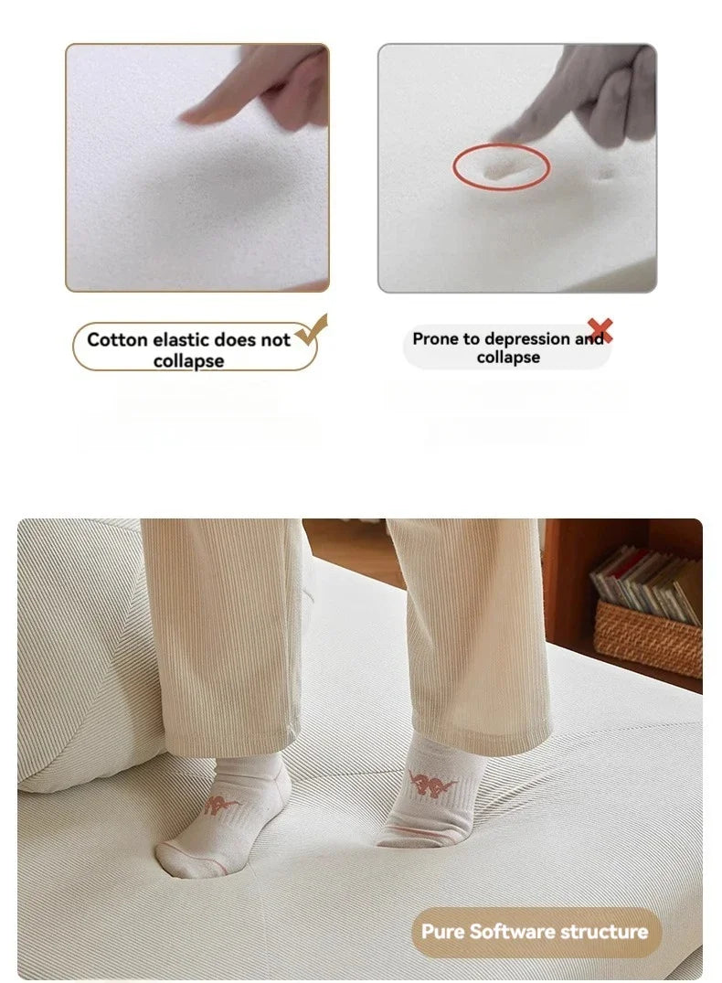 Canapé-lit pliant en tissu pour petit salon - Confort tatami