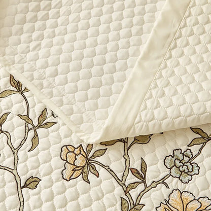 Ensemble de couvre-lit d'été brodé chic - léger et doux, 1 à 3 pièces