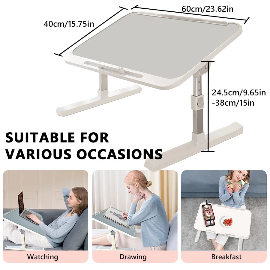 Bureau d'Ordinateur Pliable et Réglable pour Petite Espace