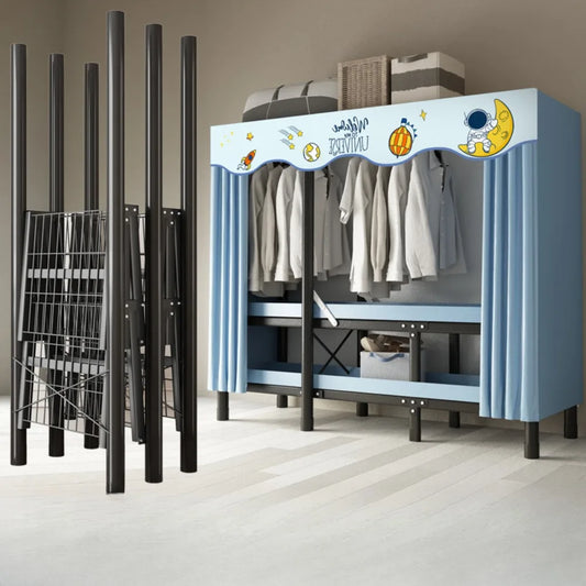 Armoire pliante en acier durable - Rangement pratique sans installation
