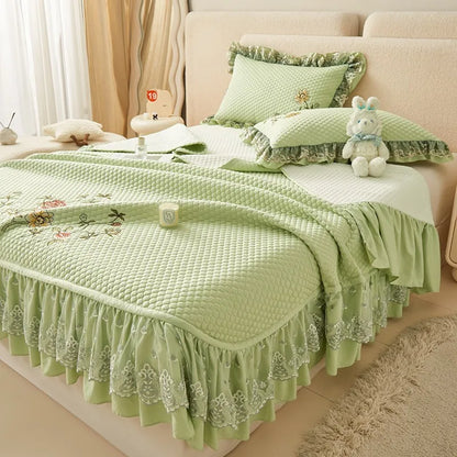 Ensemble de couvre-lit d'été brodé chic - léger et doux, 1 à 3 pièces