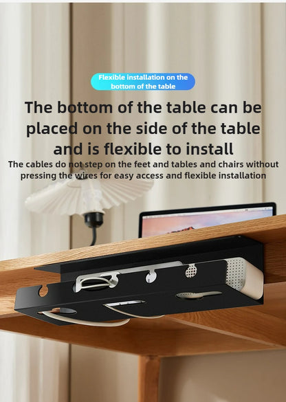 Organisateur de câbles pour bureau et maison - Boîte de rangement élégante