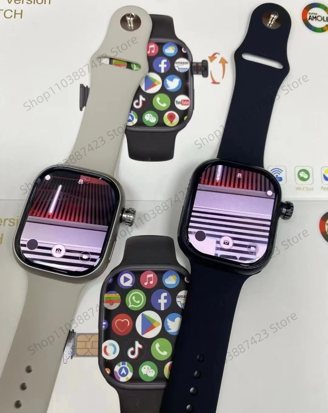 Montre CD99 5G AMOLED 2,29'' - Smartwatch avec caméra rotative