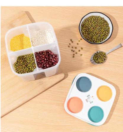 Boîte de rangement hermétique pour céréales - 4 grilles en plastique