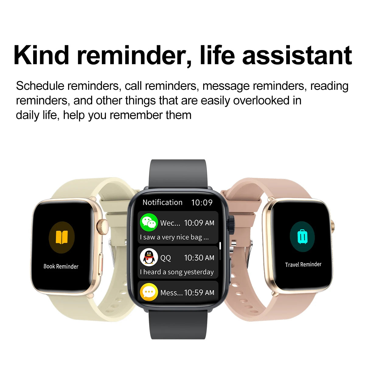 Montre Intelligente Xiaomi Femme - Diagnostic AI, HRV, PPG, IP68