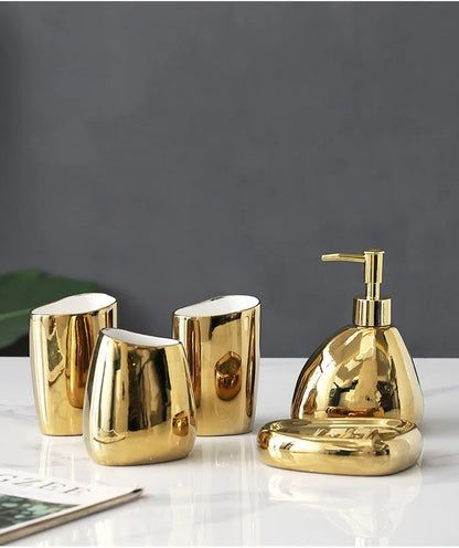 Set d'accessoires de salle de bains en céramique chinoise élégante