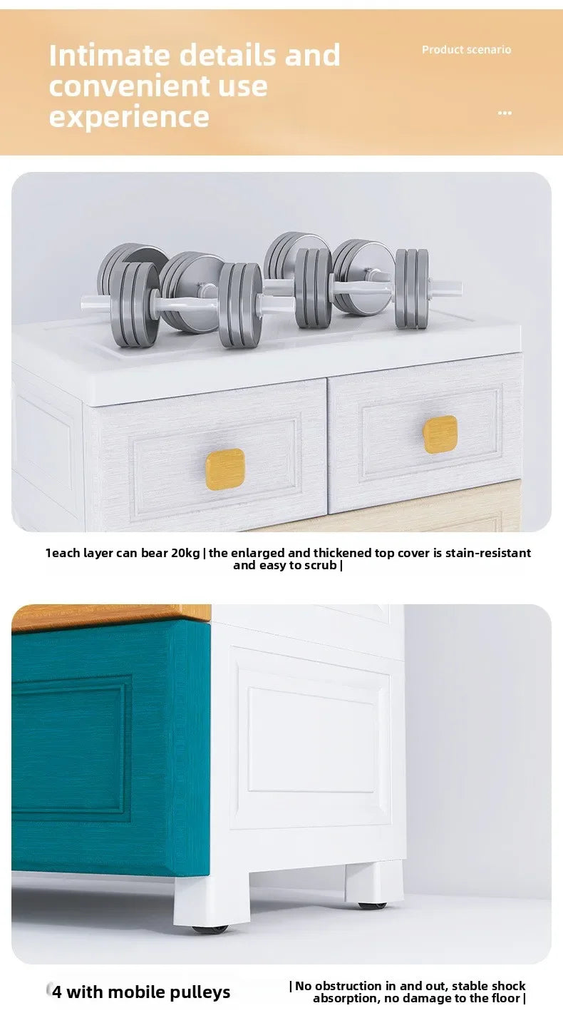 Armoire de rangement blanche à tiroirs - 50 casiers en plastique