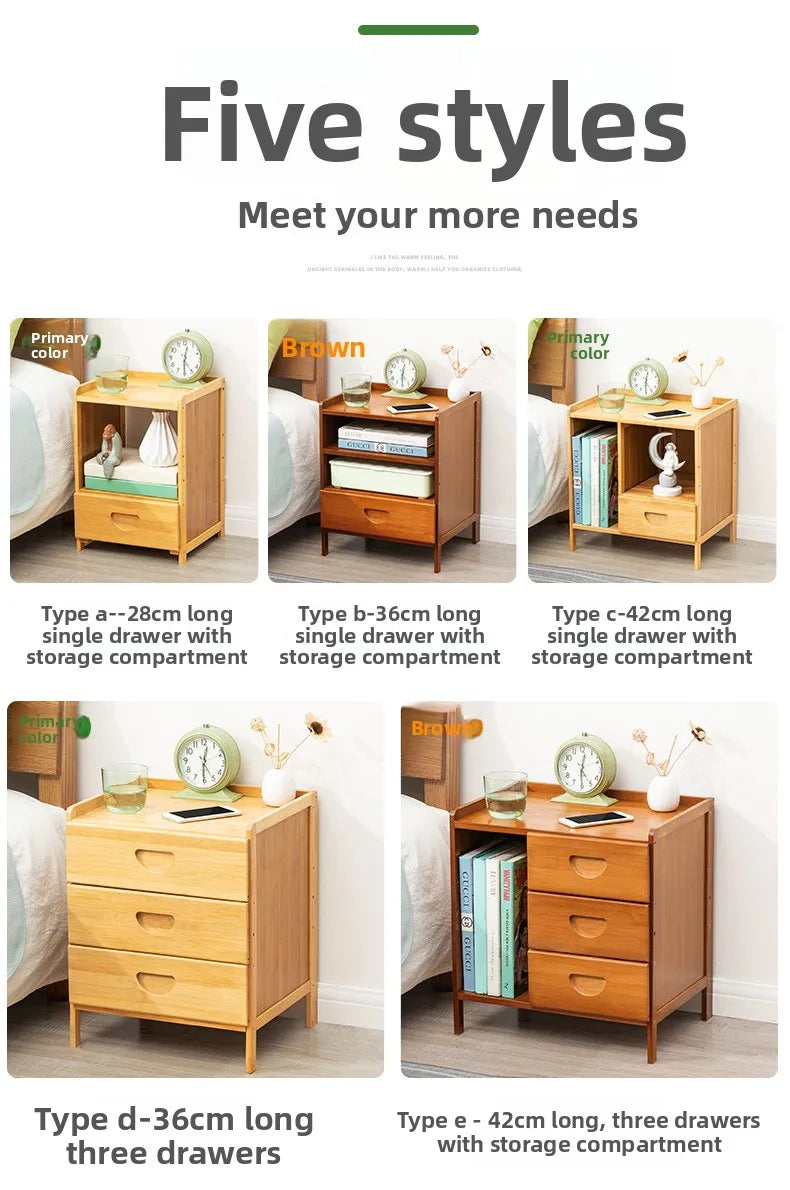 Table de chevet en bois massif - Armoire de rangement moderne