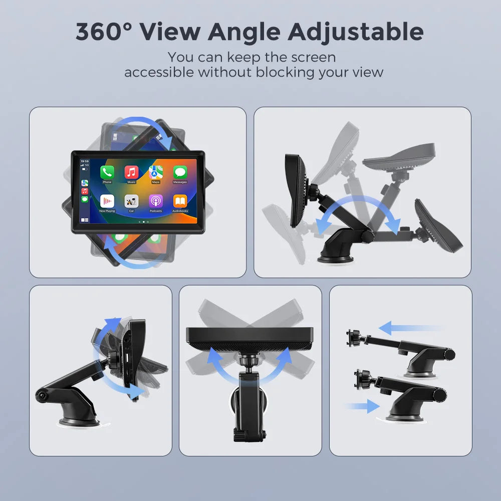 Autoradio Android 7'' sans fil - FM, BT, WiFi, AUX intégré