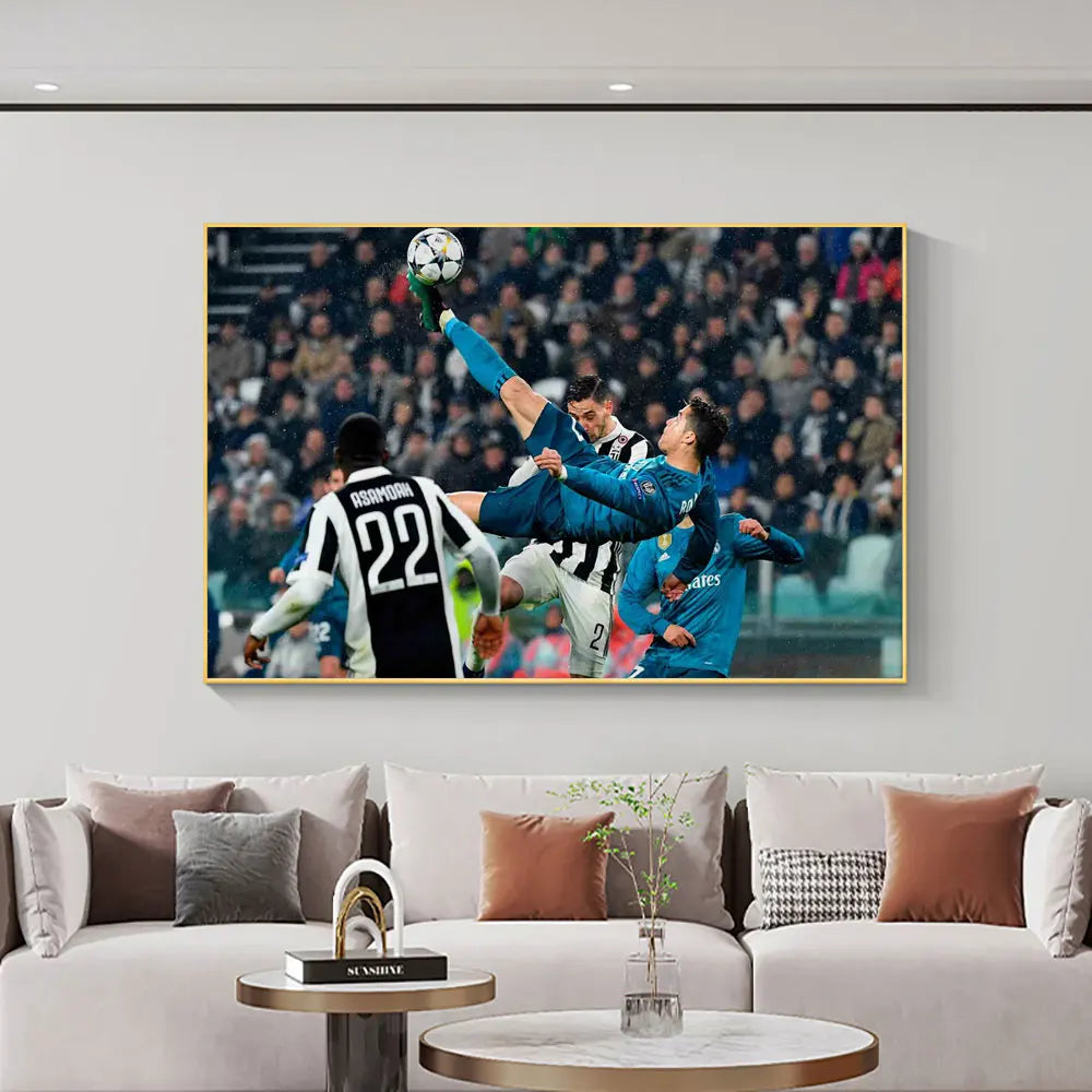 Affiche de Football HEROCROSS - Art Mural Étoiles en Toile