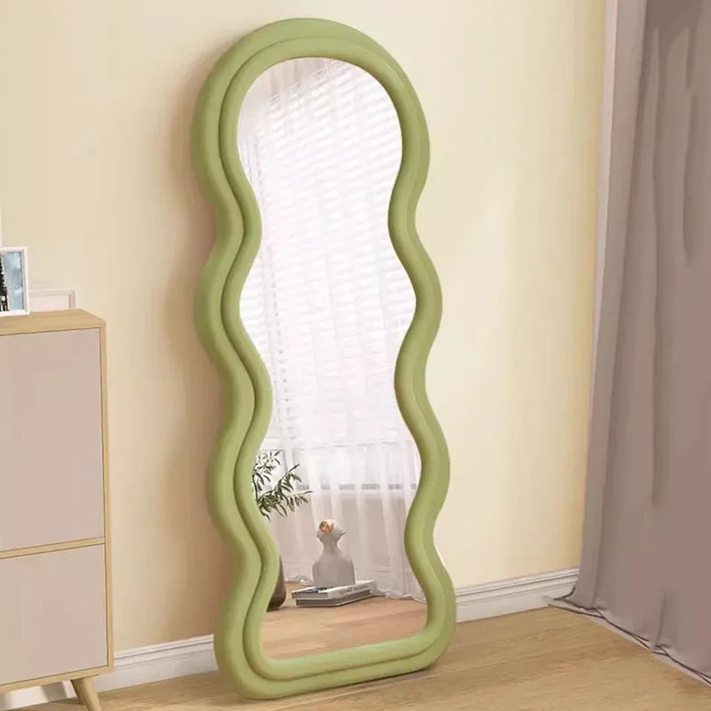 Miroir ondulé pleine longueur, design nordique luxe, livraison gratuite