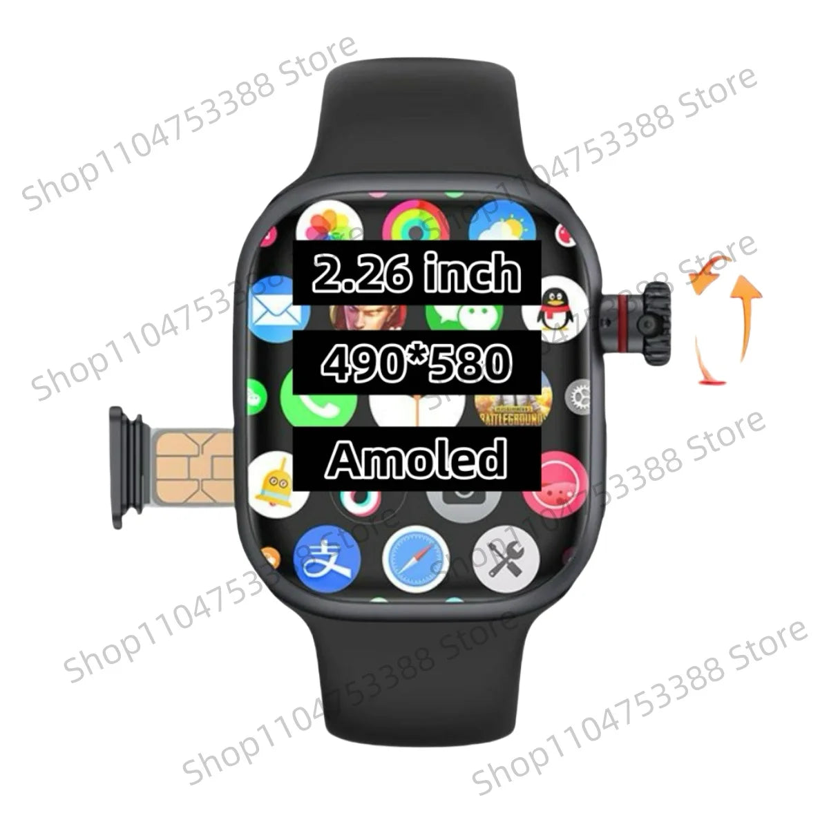Montre CD99 5G AMOLED 2,29'' - Smartwatch avec caméra rotative