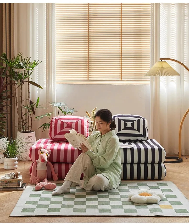 Canapé-lit pliant en tissu pour petit salon - Confort tatami