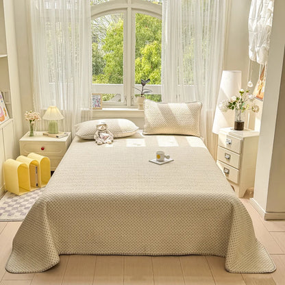 Couvre-lit patchwork en coton 3 pièces, style campagne floral