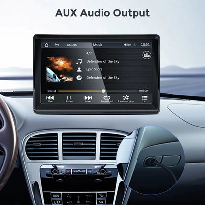Autoradio Android 7'' sans fil - FM, BT, WiFi, AUX intégré