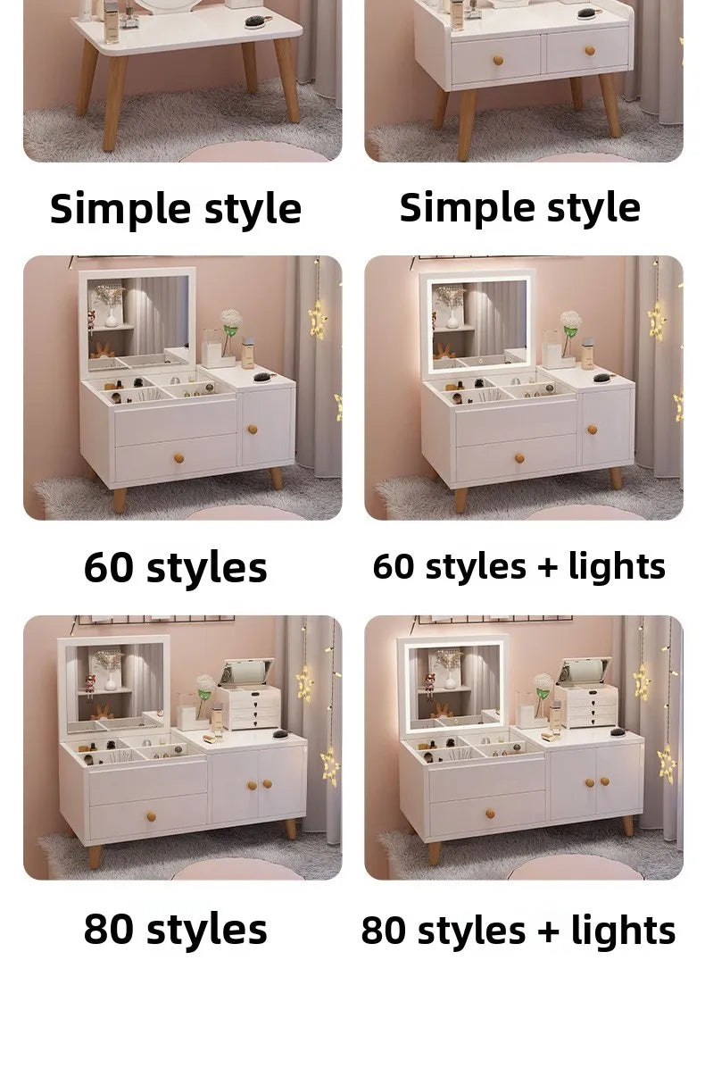 Coiffeuse moderne avec baie vitrée pour chambre à coucher