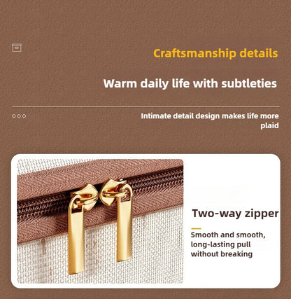 Boîte de rangement en coton et lin pour vêtements et couettes