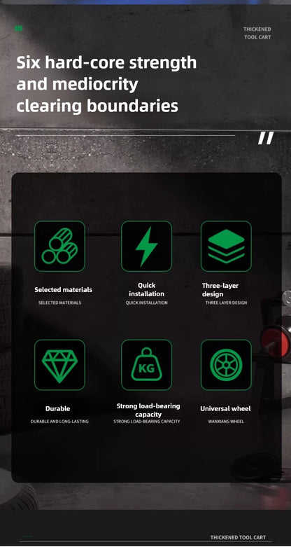 Chariot à Outils BaoLian avec Roues - Organisateur Atelier Garage