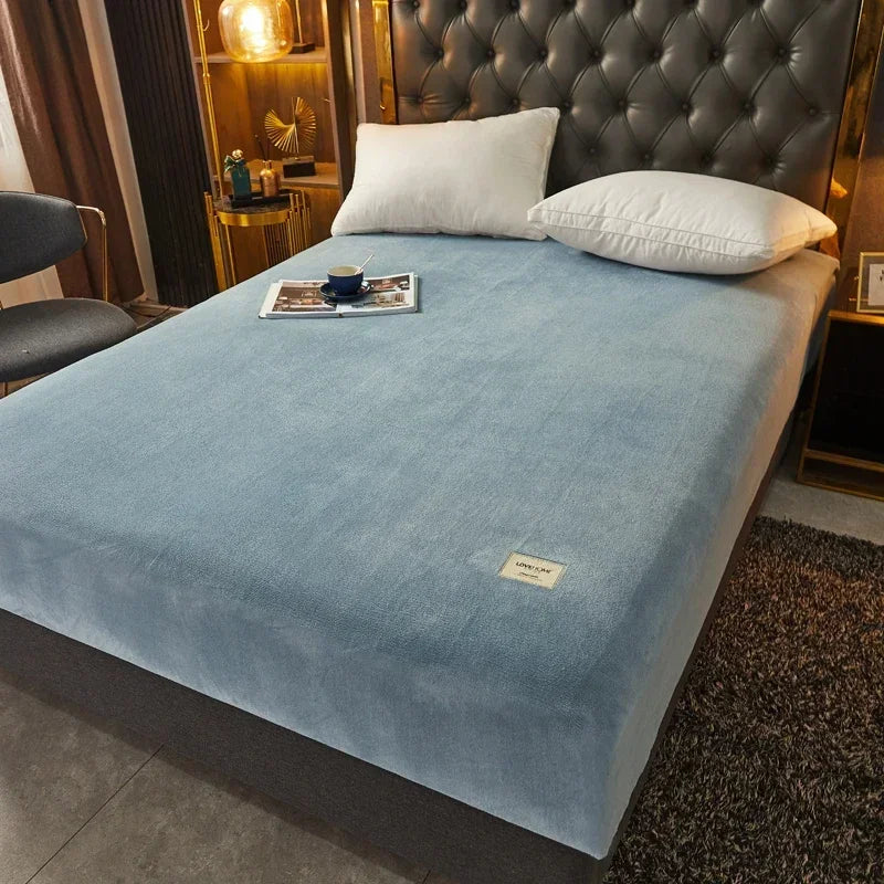 Drap-housse en peluche douce OKHOME - Literie chaude et luxueuse