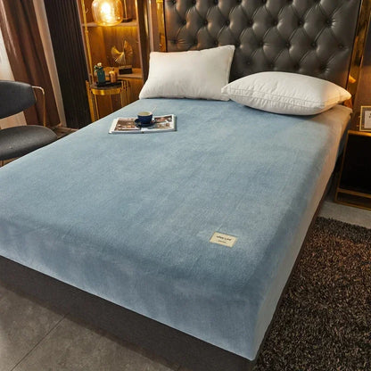 Drap-housse en peluche douce OKHOME - Literie chaude et luxueuse