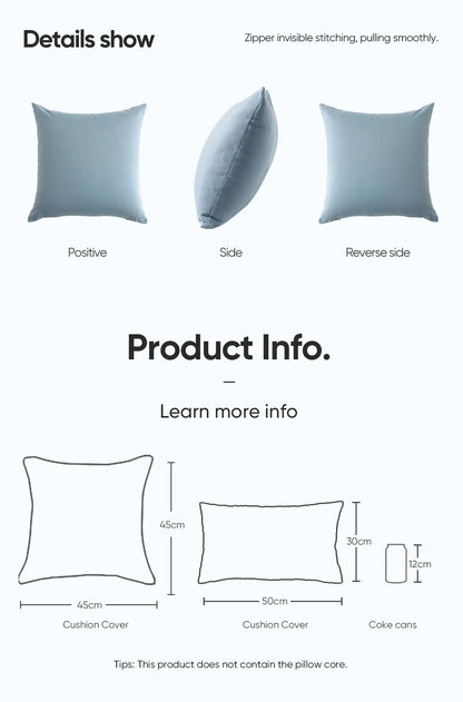 Taie d'oreiller LEEJOOM bleu clair pour bébé - Housse décorative 30x50 cm