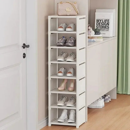 Étagère à chaussures empilable en angle, gain de place et pratique