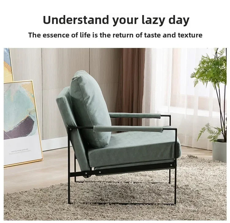 Canapé paresseux nordique en fer forgé pour salon et balcon