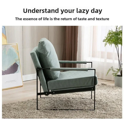 Canapé paresseux nordique en fer forgé pour salon et balcon